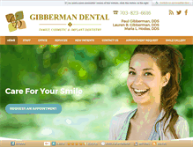 Tablet Screenshot of gibbermandental.com